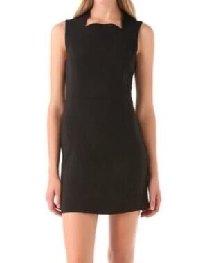 THEYSKENS' THEORY Dillian Geometric Neckline Virgin Wool Dress Nordstrom 2 $595